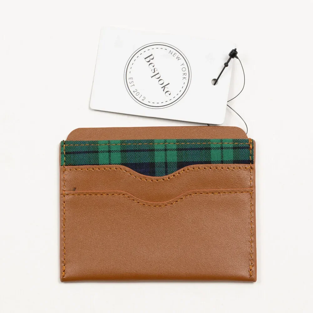 Bespoke Men's Edwin Leather Card Case Tan 0385